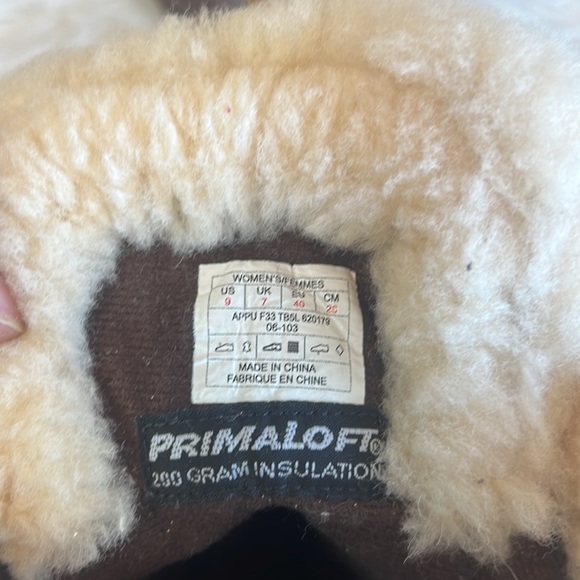 The North Face Tan Primaloft Lace Up Shearling Lining Winter Boots Size 9 - Picture 10 of 15